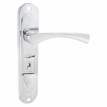 Ручка на планке  VЕTTORE 42.323 AL R CP (правая, алюминий)  (Хром)