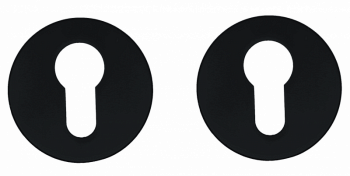 Декоративная цинковая накладка на круглом основании ABRISS ET 2501 MBP (Чёрный матовый)