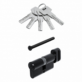 Цилиндровый механизм VETTORE ZN M70 ZC MBP (35T*35), 5 ключей (Чёрный Матовый)