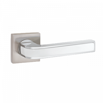 Ручка на раздельном основании  VЕTTORE R06.115  CP/CP/WH  (Хром/Хром/Белая Вставка)