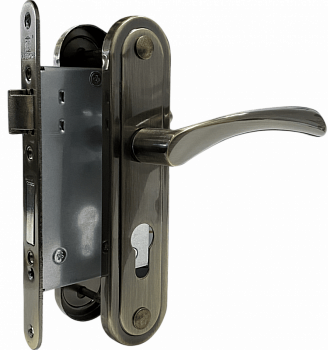 Замок врезной VETTORE 5523-2 AB в комплекте с ручкой  (Бронза)