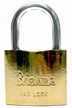 Замок навесной BASARA BS-30 (32 мм) GP (3 ключа) (Золото)