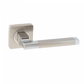 Ручка на раздельном основании  VЕTTORE R06.031  SN/CP (white box,no logo, 110 кв.)  (Сатин/Хром)