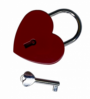 Замок навесной VETTORE HEART Red (Красный)